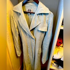 Baby blue rain jacket